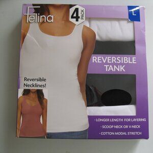 Felina Ladies' Reversible Tank Top, 4 Pack, multicolor, L (0948)